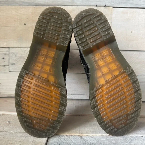 Dr. Martens Black Sequin Combat Boots - Picture 11 of 12